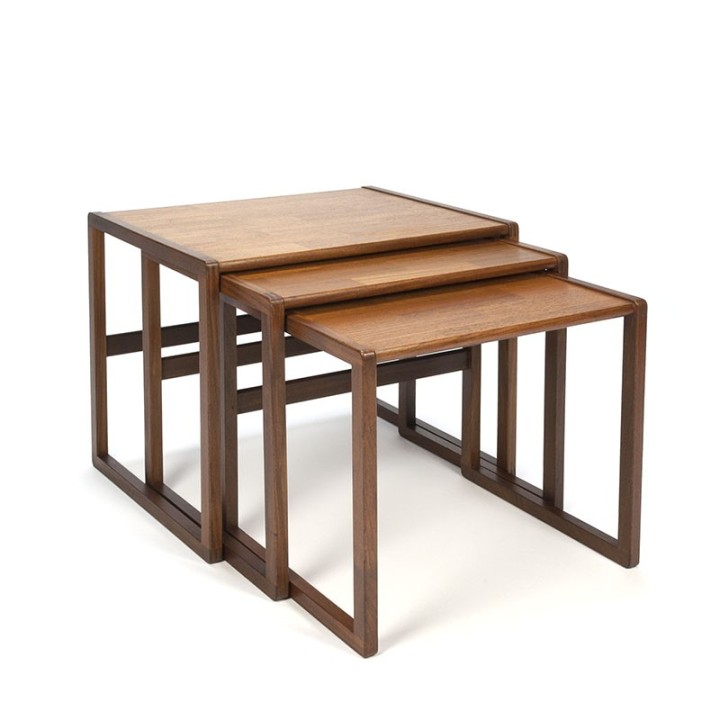 Teak vintage nesting tables from the sixties