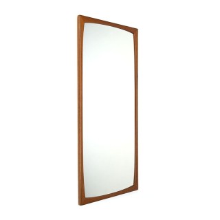 Teak vintage wall mirror