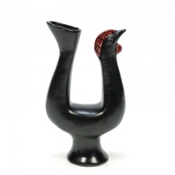 Vintage ceramic vase rooster fifties