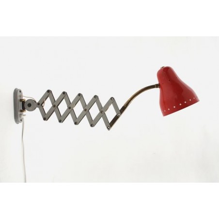 1950's wall lamp red