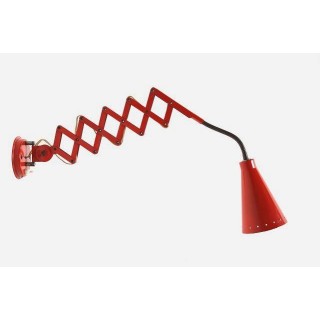 Jaren 50 "schaar" wandlamp oranje - Retro Studio