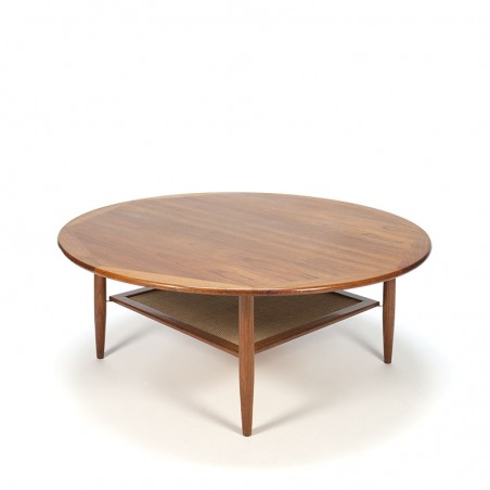 Vintage Danish round teak coffee table