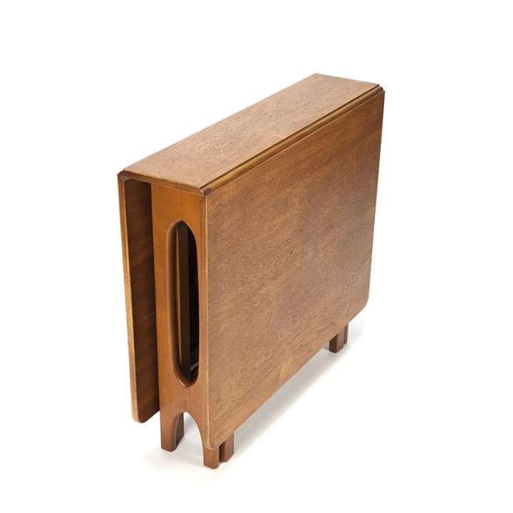 Vintage teakhouten klap eettafel ontwerp Bendt Winge