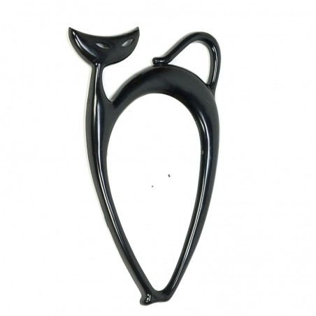 Small vintage wall mirror cat shaped
