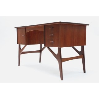 Scandinavisch bureau in teakhout - Retro Studio