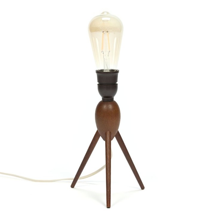 Danish table lamp with 3 legs in teak vintage