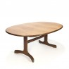 Vintage teak oval dining table extendable