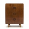 Teak vintage chest of drawers with special handle