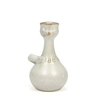 Klein vintage vaasje in de vorm van een kat