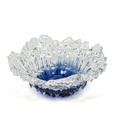 Blue glass vintage Scandinavian bowl
