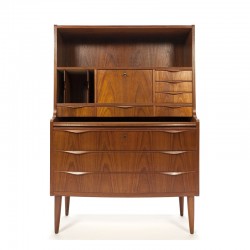 Luxury vintage teak Danish secretary furniture