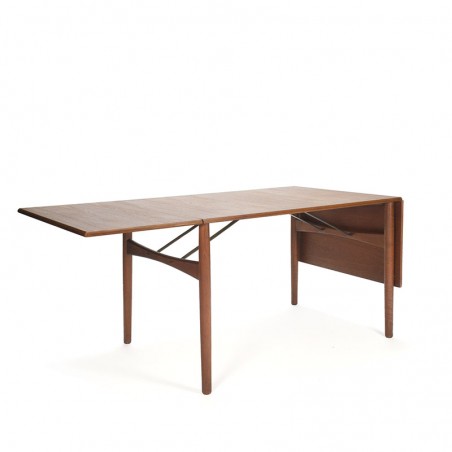 Danish teak drop down leaf design dining table