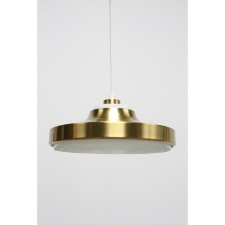 Brass colored hanging lamp