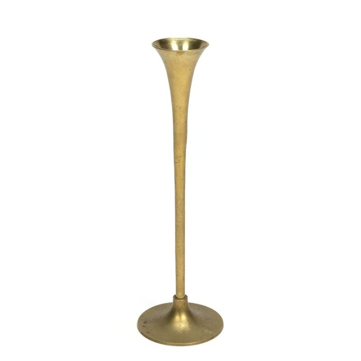 Slim vintage candlestick in brass