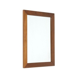 Small teak vintage mirror from Denmark