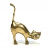 Brass vintage sculpture of a cat