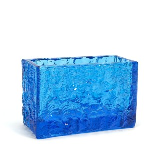 Blauwe vintage Scandinavische vaas