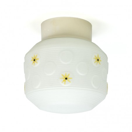 Vintage ceiling lamp with yellow detail