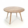 Vintage round Ercol drop leaf dining table