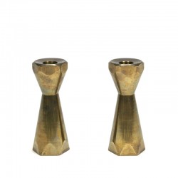 Solid brass set of vintage Danish candlesticks