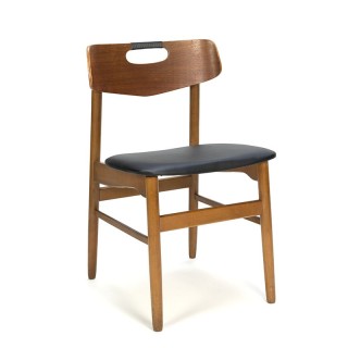 Vintage vijftiger jaren Deense teakhouten eettafel stoel