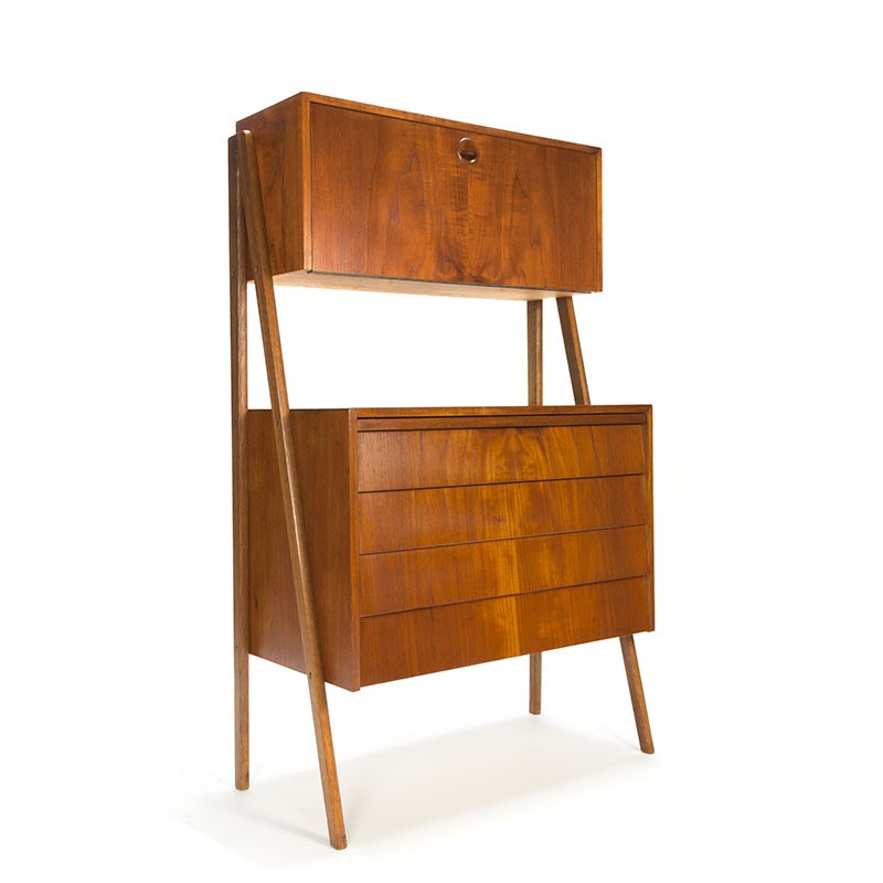 spijsvertering aanwijzing juni Vintage Scandinavisch secretaire meubel met open design -