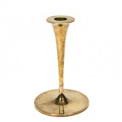 Vintage brass candlestick trumpet shape
