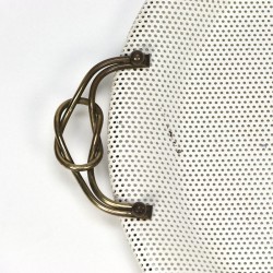 Vintage perforated tray design in Mathieu Mategot style