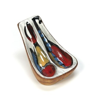 Italian vintage pottery and leather object