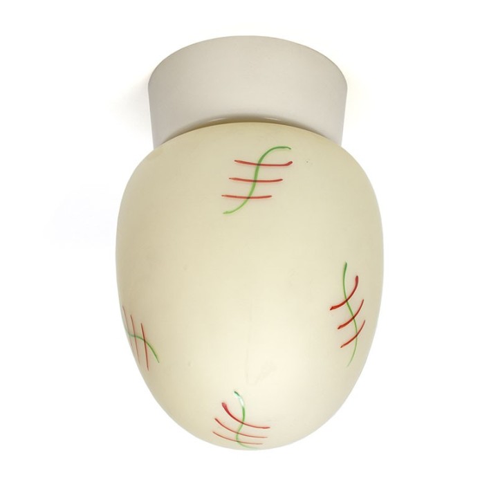 Fifties vintage glass ceiling lamp