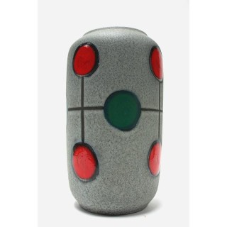 Large West-Germany vase grey with dot - Retro Studio