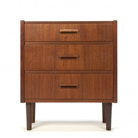 Vintage small model Danish chest of drawers in teak