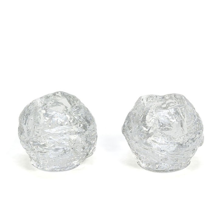 Vintage snowball candleholders by Kosta Boda