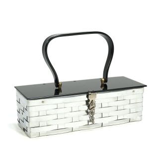 Zeldzame vintage handtas van metaal jaren zestig