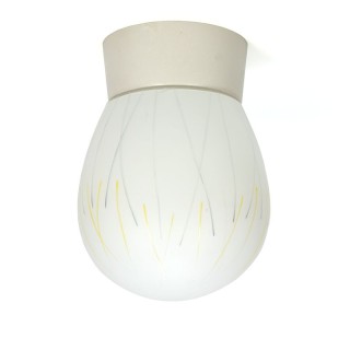 Fifties vintage milk glass ceiling lamp