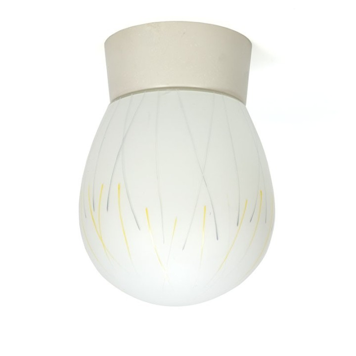 Fifties vintage milk glass ceiling lamp