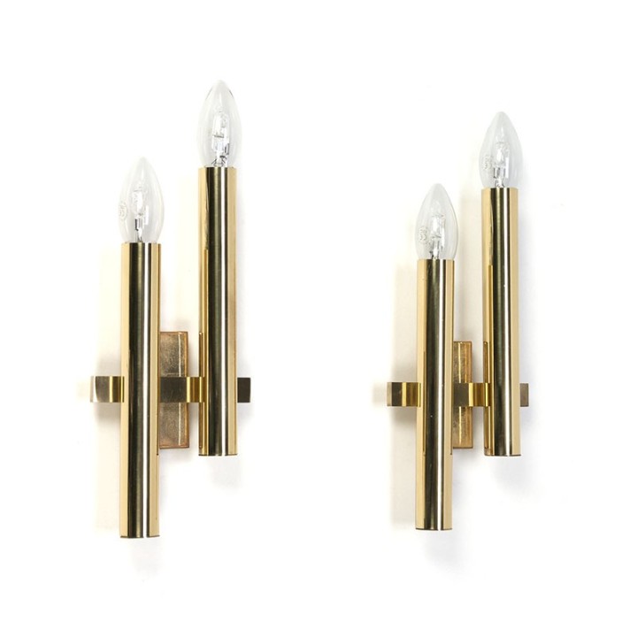 Vintage wall sconces set design G. Sciolari for Boulanger