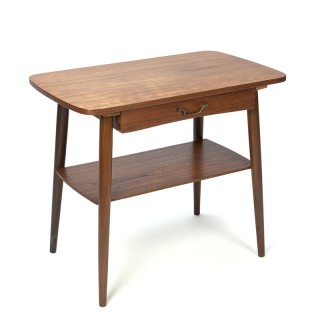 Danish vintage side table in teak with drawer