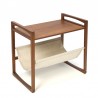 Danish vintage newspaper rack / side table in teak