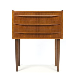 Vintage small model Danish chest of drawers on slender legs