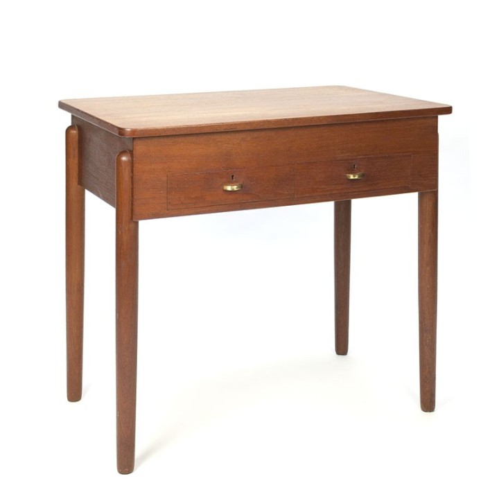 Danish teak vintage small cabinet with 2 small drawers