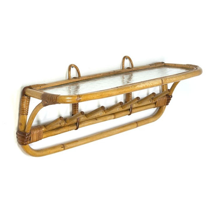Vintage bamboo coat rack