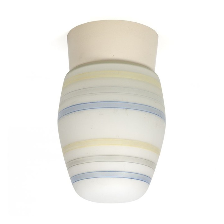 Milk glass vintage ceiling lamp 50s