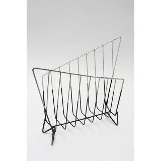 Vintage krantenrek zwart/wit