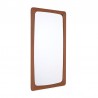 Teak vintage mirror with a wide rim
