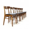Teakhouten set van 6 vintage Farstrup stoelen