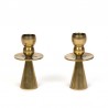 Danish set of 2 vintage candlestick by Kara