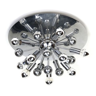 Vintage chromen spoetnik lamp plafond of wandmodel