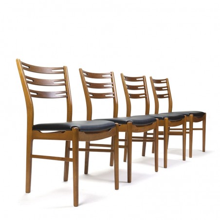 Deense vintage set van 4 Farstrup stoelen met hoge rugleuning