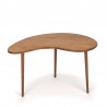 Kidney-shaped vintage teak side table